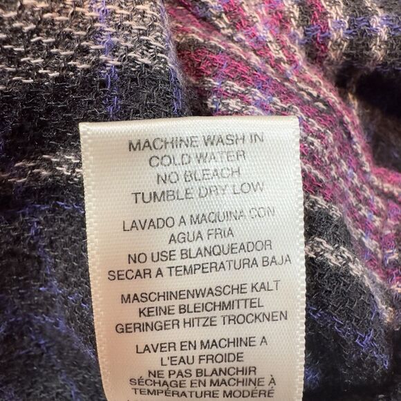 Cloth & Stone Anthropologie Plaid Tunic Shirt Dress High Low Hem Grunge Revival - Picture 5 of 16